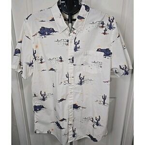 Goodthreads Poplin Men's XXLT Slim Button-Down Shirt Short Sleeve  Desert Cactus